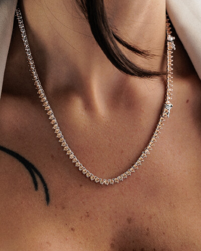 FotoColar Riviera Diana (40 cm - Zircônia 3 mm - 3 garras)