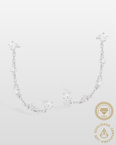 Foto Brinco Ear Line Mady - Moissanite 3 mm- 0.18ct- Prata 925