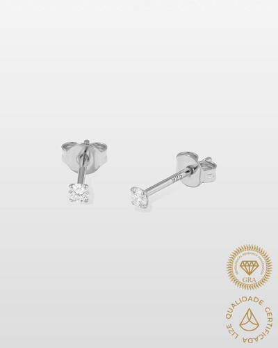 Foto Brinco Briela Moissanite - 2 mm - 0.07ct - Prata 925