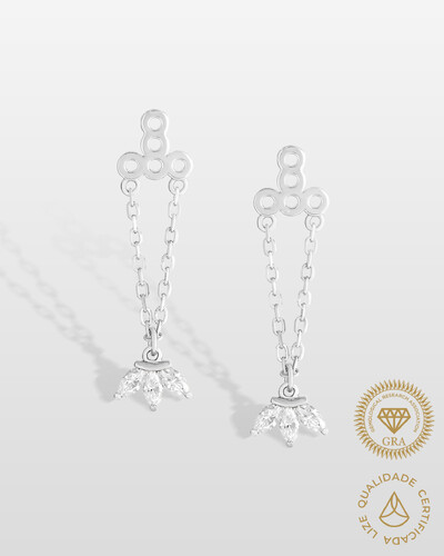 Foto Tarraxa Line Izy Moissanite 2x3 mm - Prata 925