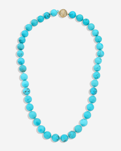 Foto Colar Esferas Howlita Turquesa