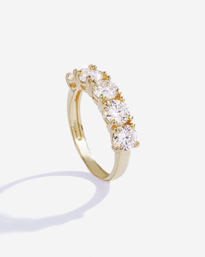 Foto Anel Aparador Moissanite Nathalie - 5,0mm- 0,5ct