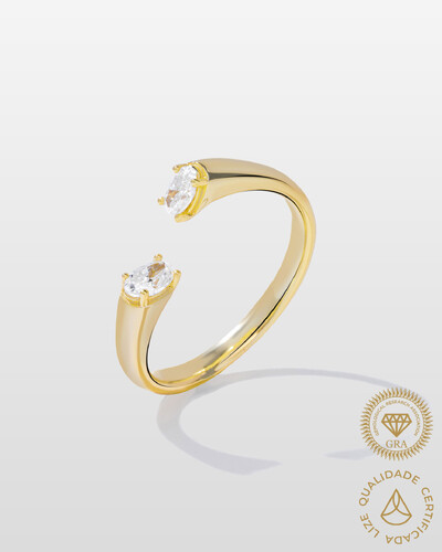 Foto Anel Queen Ajustável Moissanite - 3,5 mm - 0.6ct - Prata 925