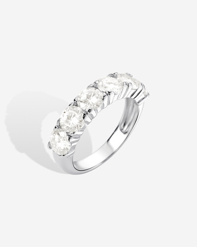 Foto Anel Aparador Eternity - Moissanite 5 mm - 0.5ct - Prata 925