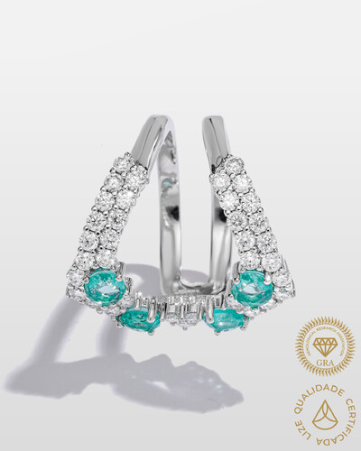 Foto Anel Beatrice Moissanite - 2 mm - 1.26ct - Prata 925