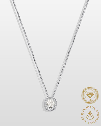 Foto Colar Selena Moissanite - 5 mm - 0.5ct - Prata 925
