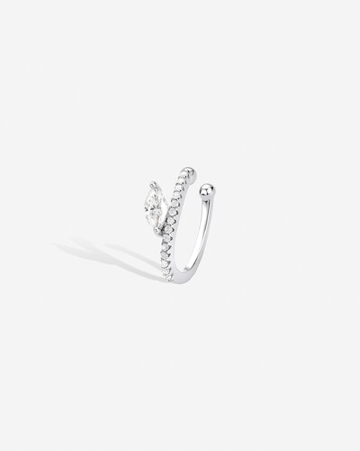 Foto Piercing Nily Moissanite 3x6mm - 0.36ct - Prata 925