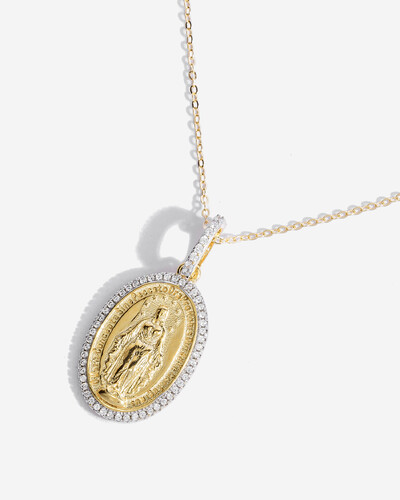 Foto Colar Medalha Nossa Senhora Das Graças - Prata 925