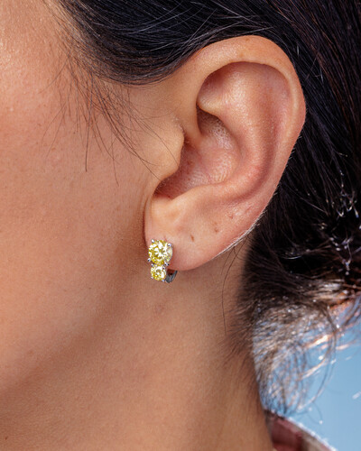 FotoBrinco Argola Moissanite Melody - Prata 925