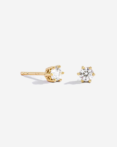 Foto Brinco Solitário Emily - Moissanite 2,4 mm - 0.2ct - - Prata 925