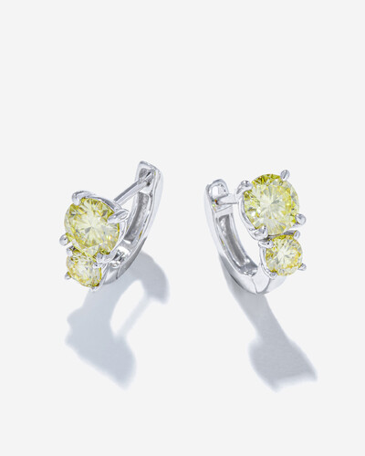 Foto Brinco Argola Moissanite Melody - Prata 925