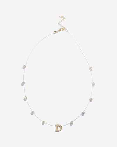 Foto Colar Fio Invisível Inicial Luiza - Personalizado