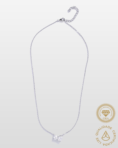 Foto Colar Layza - Moissanite - 9mm- 2.4ct - Prata 925