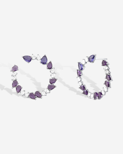 Foto Brinco Argola Frontal Cristal