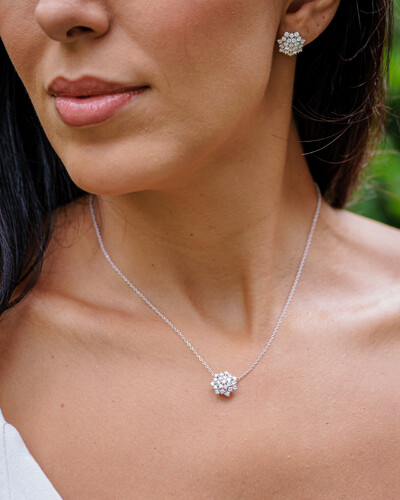 FotoColar Celine Moissanite - 0.66ct - 1,3cm - Prata 925