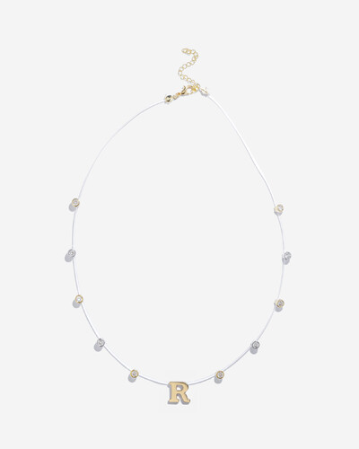 Foto Colar Fio Invisível Inicial Luiza - Personalizado