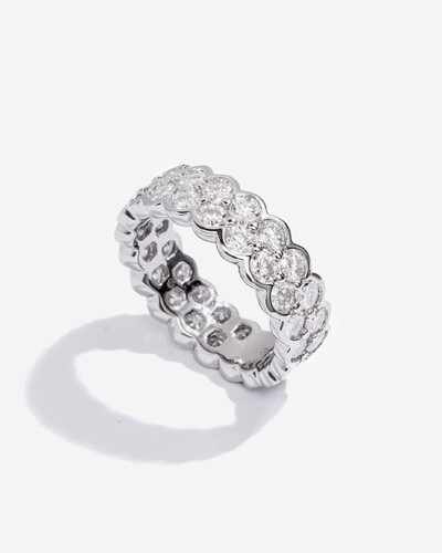 Foto Anel Aparador Olimpya - Moissanite mm - ct - Prata 925