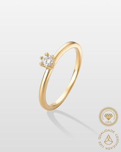 Foto Anel Solitário Talita Moissanite 3mm - 0.10ct