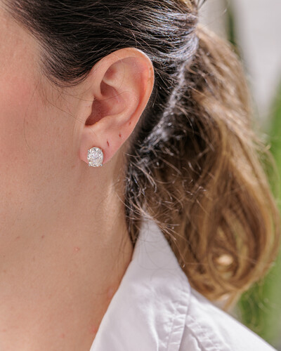 FotoBrinco Arles Moissanite - 10mm - Prata 925