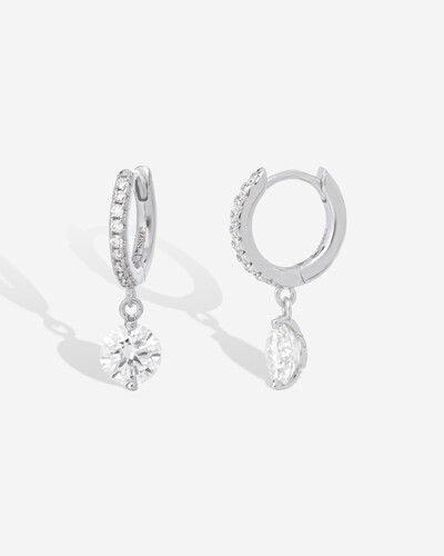 Foto Brinco Argola Cristalle Moissanite - 6 mm - 1.76ct - Prata 925