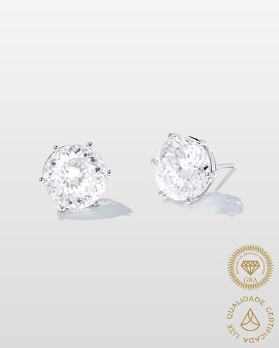 Foto Brinco Évora Moissanite - 11mm - 5.0 ct - Prata 925