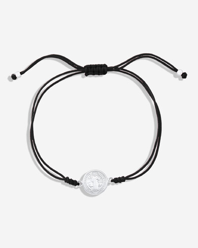 Foto Pulseira Fio Encerado São Bento - Prata 925