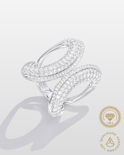 Foto Anel Glam Infinity - Moissanite - 1,5 mm- 2.12ct - Prata 925