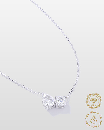 Foto Colar Layza - Moissanite - 9mm- 2.4ct - Prata 925