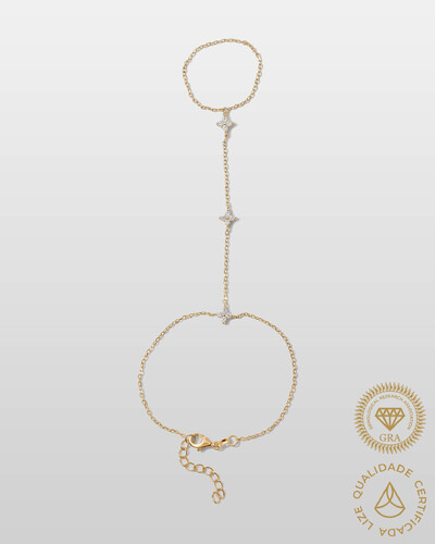 Foto Pulseira De Mão Trevos - Moissanite 2mm - 0.36ct - Prata 925