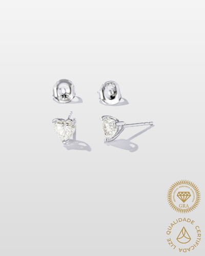 Foto Brinco Florence Moissanite - 5,5 mm - Prata 925