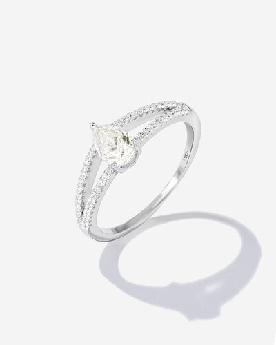 Foto Anel Solitário Florence Moissanite - 7.5 mm - Prata 925