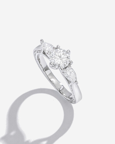 Foto Anel Cindy Princess - Moissanite - 6 mm- 0.8ct - Prata 925