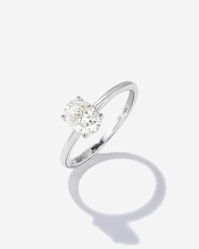 Foto Anel Solitário Florence Moissanite - 7.5 mm - Prata 925