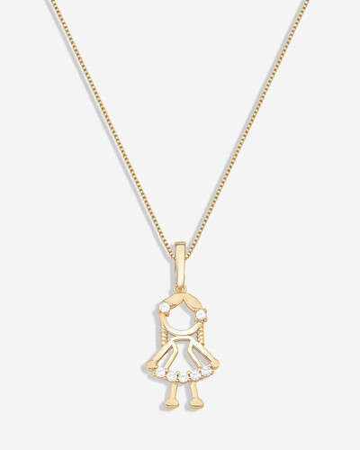 Foto Colar Menina e Menino - Pingente C/ Fecho