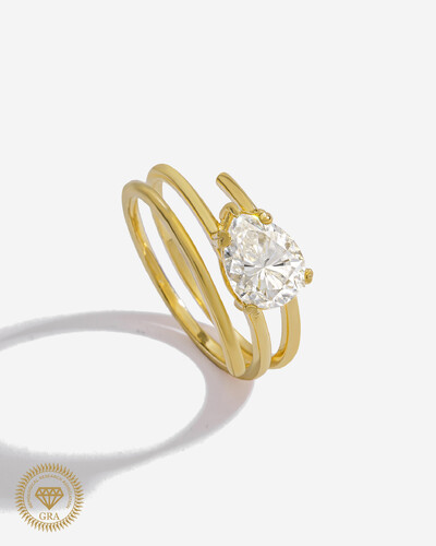 Foto Anel Alana - Moissanite 10 mm - 2.0ct - Prata 925
