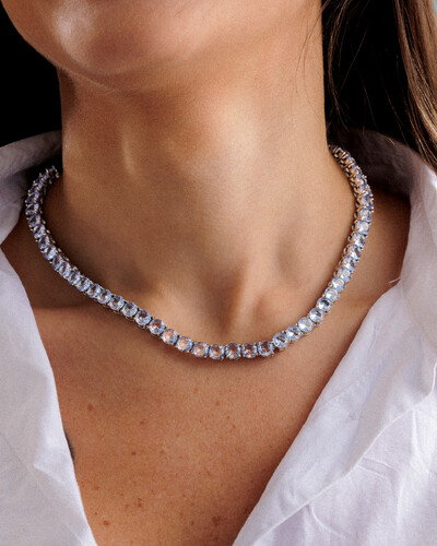 Foto Colar Riviera Colors Silver - 6mm - 4 garras - 40cm
