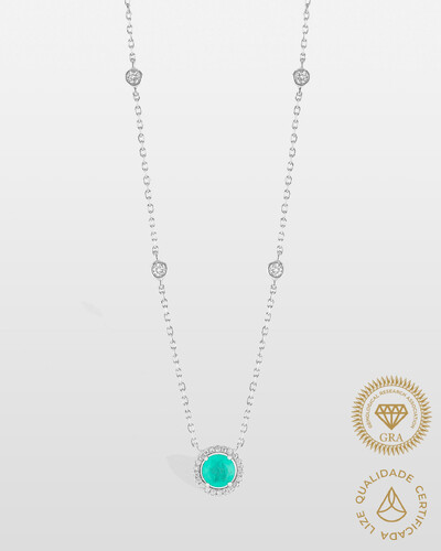 Foto Colar Camafeu Beatrice Moissanite 6 mm - Prata 925