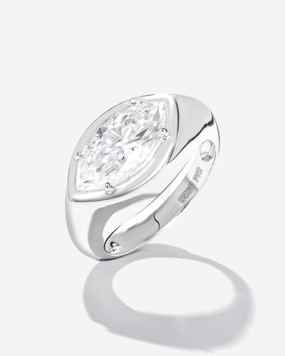 Foto Anel Mindinho Nayana- Moissanite - 4.0ct - Prata 925