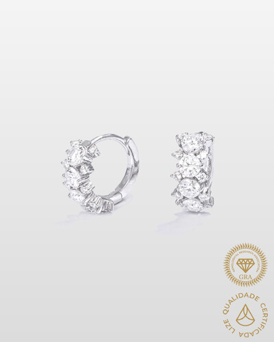 Foto Brinco Argola Kali Moissanite - 1,5 ct Prata 925