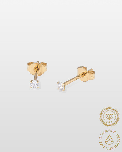 Foto Brinco Briela Moissanite - 2 mm - 0.07ct - Prata 925