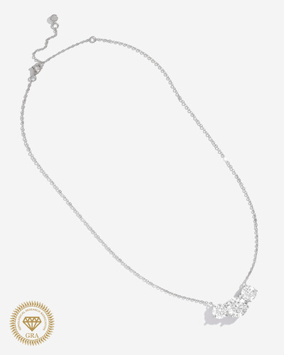 Foto Colar Nivia Moissanite 11mm/ 8mm - 5.0ct - Prata 925