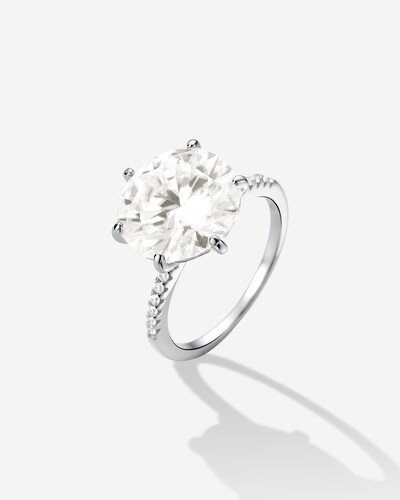 Foto Anel Solitário Moissanite Cibeli - 12mm- 6.0 ct - Prata 925