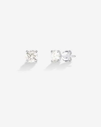 Foto Brinco Ponto de Luz Moissanite 6,5 mm - Prata 925