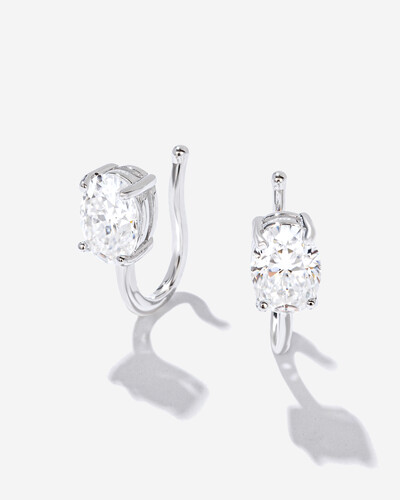 Foto Piercing Spark - Moissanite 7 mm x 5 mm - 2.0ct - Prata 925 (cópia)