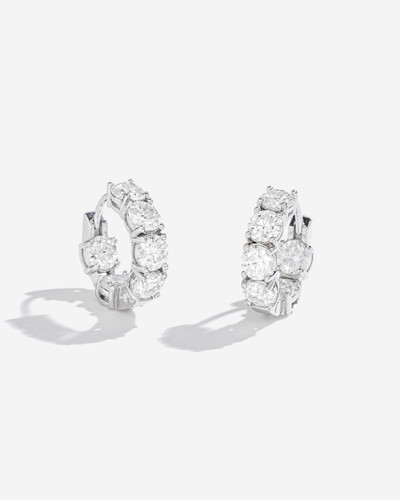 Foto Brinco Argola Yana Aurora Moissanite - 1,8ct - Prata 925