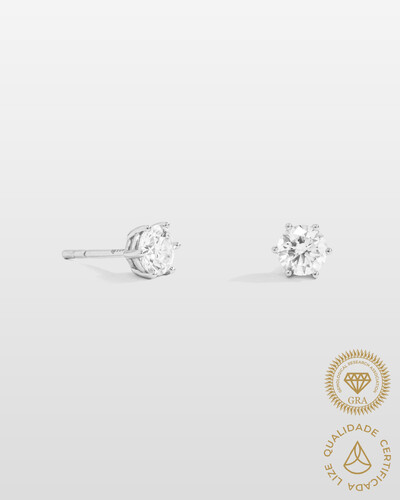 Foto Brinco Glitz - Moissanite 5 mm - 1ct - Prata 925