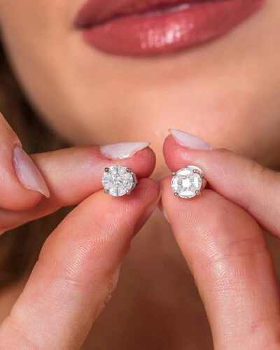 Foto Brinco Noite e Luz Moissanite Petit- Prata 925