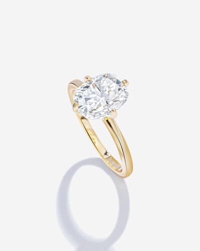 Foto Anel Solitário Elena - Moissanite - 10 mm- 4.0ct - 4 Garras - Prata 925