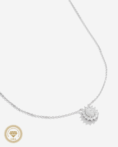 Foto Colar Turquesa Branca Moissanite - 2,0 mm - 0.5ct - Prata 925
