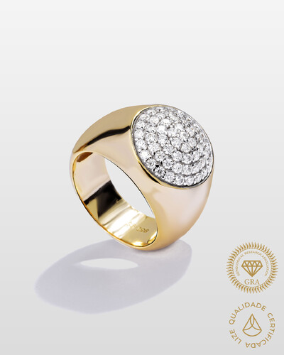 Foto Anel Mindinho Duo Mirage - Moissanite - 1,4mm- 0,7 ct - Prata 925